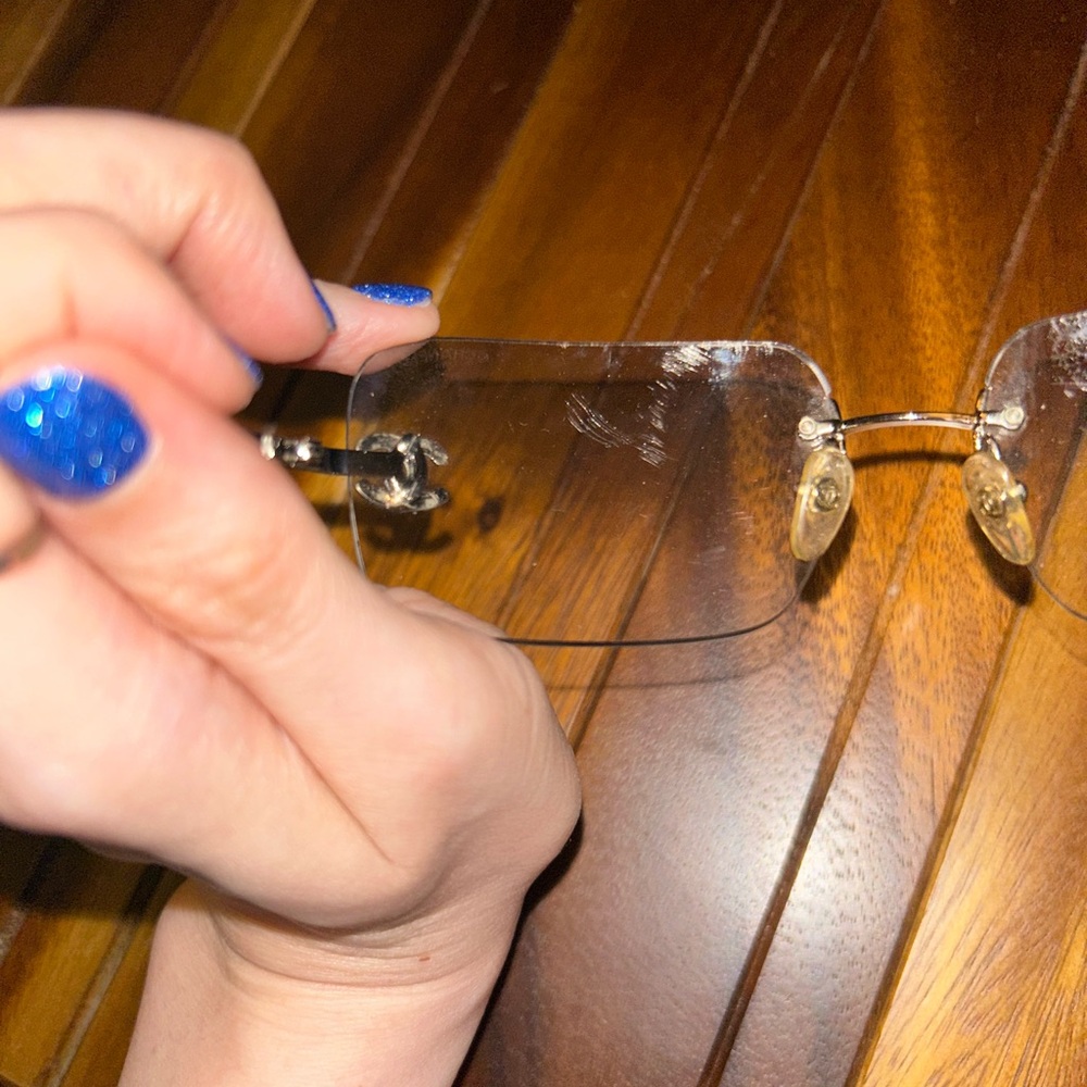 Vintage Chanel Rimless Rhinestone Sunglasses - Picture 10 of 17
